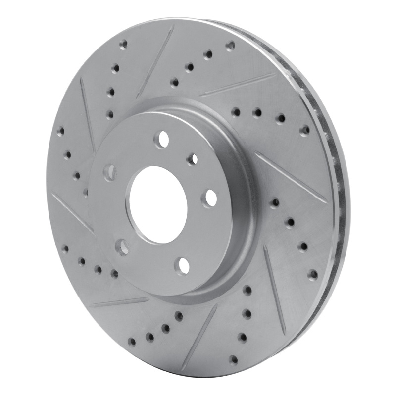 Picture of RNC Brake Rotor - Drill & Slot - R1 13-20 Ford Special SERVICE POLICE Sedan Front Left Drilled & Slotted Silver Brake Rotor rnc631-54259L