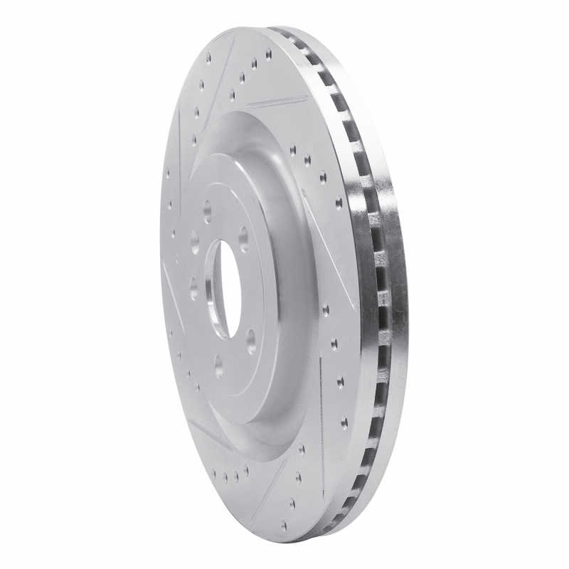 Picture of RNC Brake Rotor - Drill & Slot - R1 13-19 Ford Police Interceptor Utility Front Left Drilled & Slotted Silver Brake Rotor rnc631-54266L