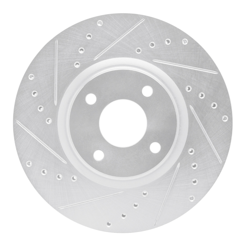 Picture of RNC Brake Rotor - Drill & Slot - R1 18-22 Ford Ecosport Front Left Drilled & Slotted Silver Brake Rotor rnc631-54268L