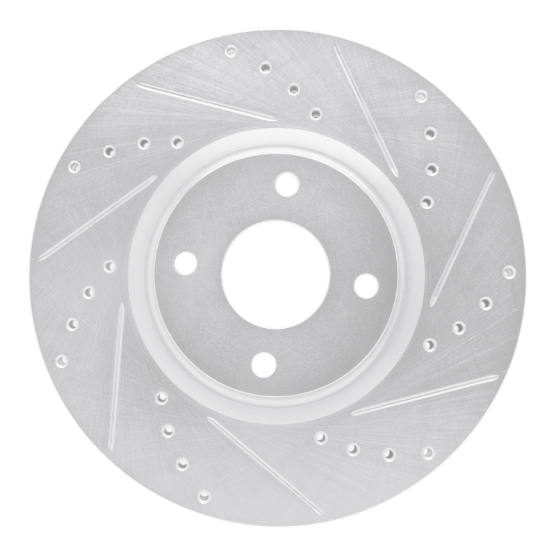 Picture of RNC Brake Rotor - Drill & Slot - R1 18-22 Ford Ecosport Front Right Drilled & Slotted Silver Brake Rotor rnc631-54268R