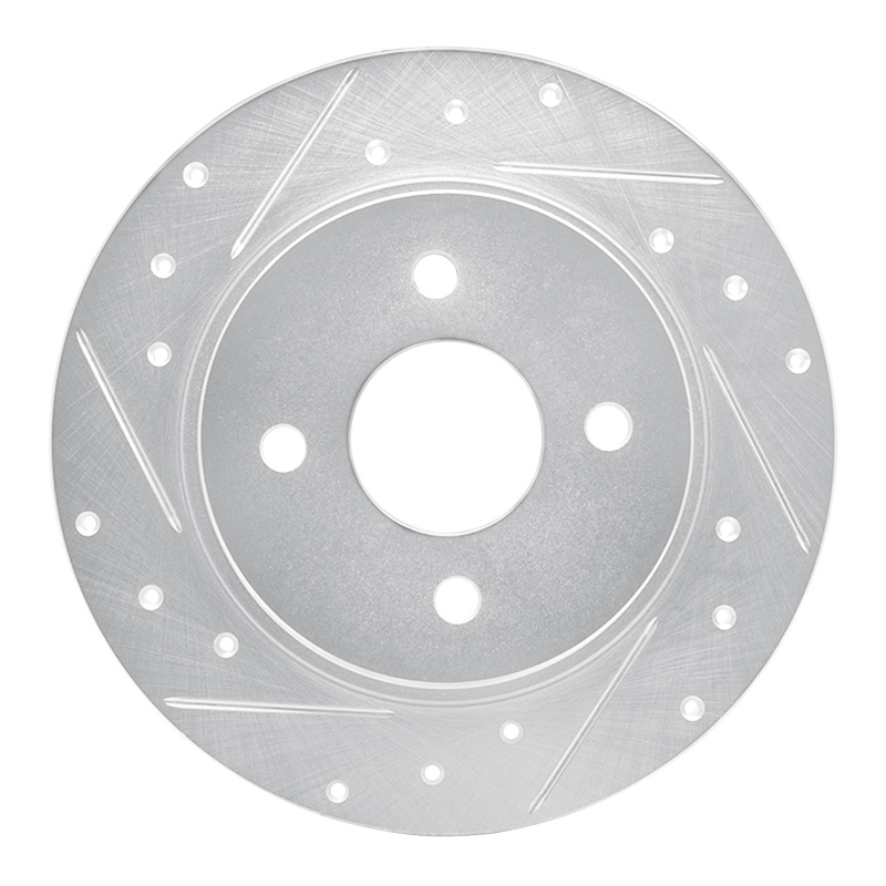 Picture of RNC Brake Rotor - Drill & Slot - R1 18-22 Ford Ecosport Rear Left Drilled & Slotted Silver Brake Rotor rnc631-54271L