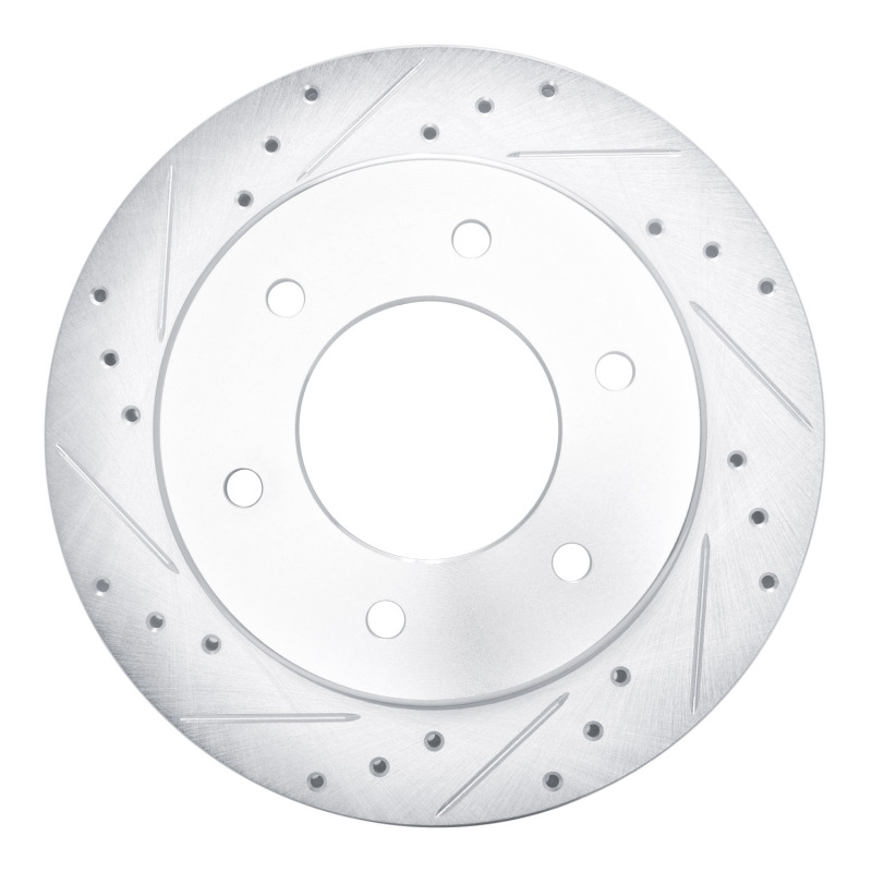 Picture of RNC Brake Rotor - Drill & Slot - R1 19-25 Ford Ranger (USA/Canada) Rear Left Drilled & Slotted Silver Brake Rotor rnc631-54276L