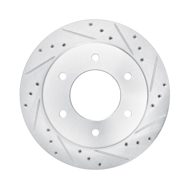Picture of RNC Brake Rotor - Drill & Slot - R1 19-25 Ford BRONCO Rear Right Drilled & Slotted Silver Brake Rotor rnc631-54276R