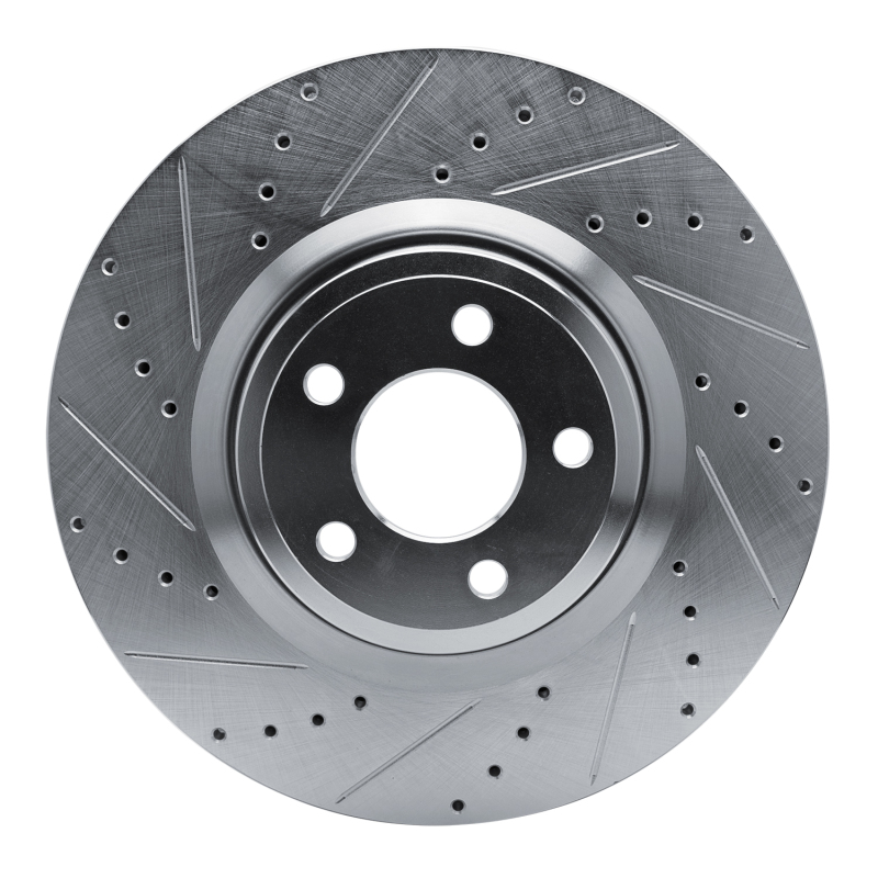 Picture of RNC Brake Rotor - Drill & Slot - R1 20-25 Ford Police Interceptor Utility Front Left Drilled & Slotted Silver Brake Rotor rnc631-54277L