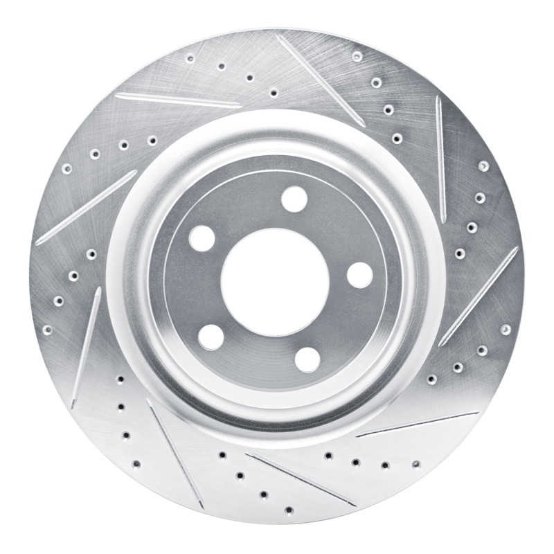 Picture of RNC Brake Rotor - Drill & Slot - R1 20-25 Ford Explorer Rear Right Drilled & Slotted Silver Brake Rotor rnc631-54278R