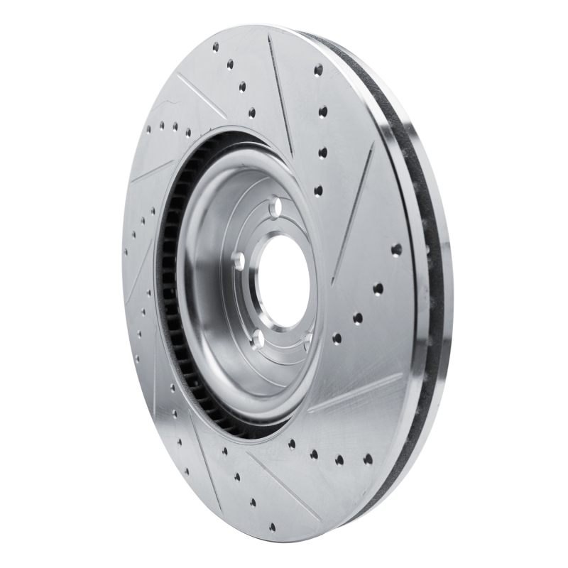 Picture of RNC Brake Rotor - Drill & Slot - R1 20-25 Ford Police Interceptor Utility Front Left Drilled & Slotted Silver Brake Rotor rnc631-54277L