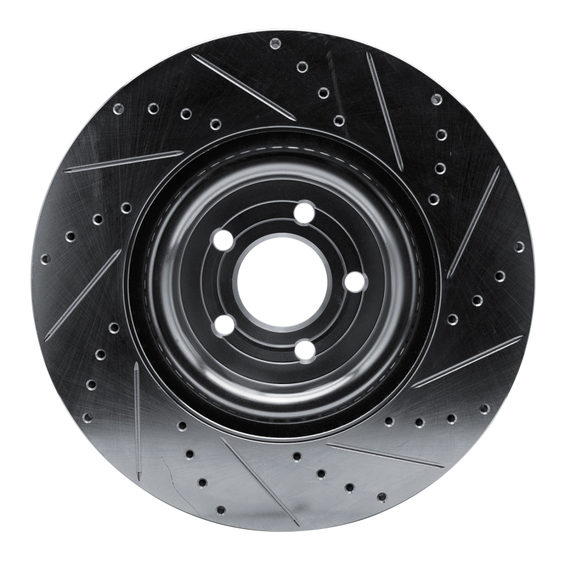 Picture of RNC Brake Rotor - Drill & Slot - R1 20-25 Ford Police Interceptor Utility Front Left Drilled & Slotted Silver Brake Rotor rnc631-54277L