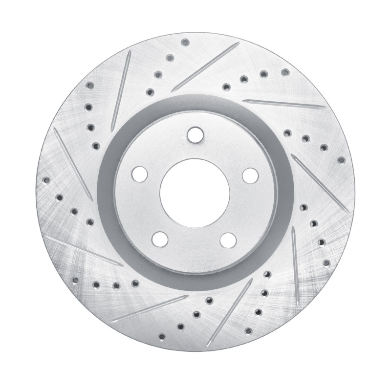 Picture of RNC Brake Rotor - Drill & Slot - R1 20-25 Ford BRONCO Sport Front Left Drilled & Slotted Silver Brake Rotor rnc631-54281L