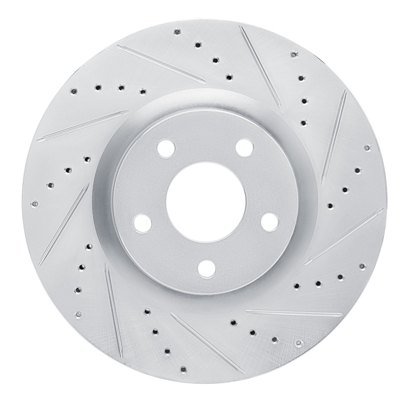 Picture of RNC Brake Rotor - Drill & Slot - R1 20-25 Ford Escape Front Right Drilled & Slotted Silver Brake Rotor rnc631-54281R