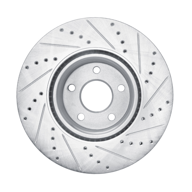 Picture of RNC Brake Rotor - Drill & Slot - R1 20-25 Ford BRONCO Sport Front Left Drilled & Slotted Silver Brake Rotor rnc631-54281L