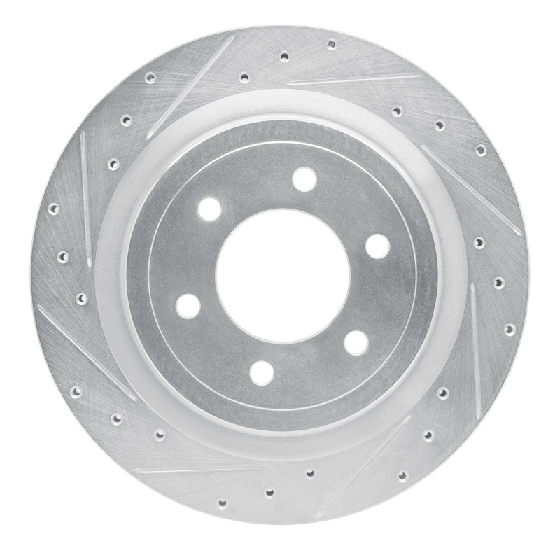 Picture of RNC Brake Rotor - Drill & Slot - R1 21-25 Ford F-150 4WD Rear Left Drilled & Slotted Silver Brake Rotor rnc631-54288L