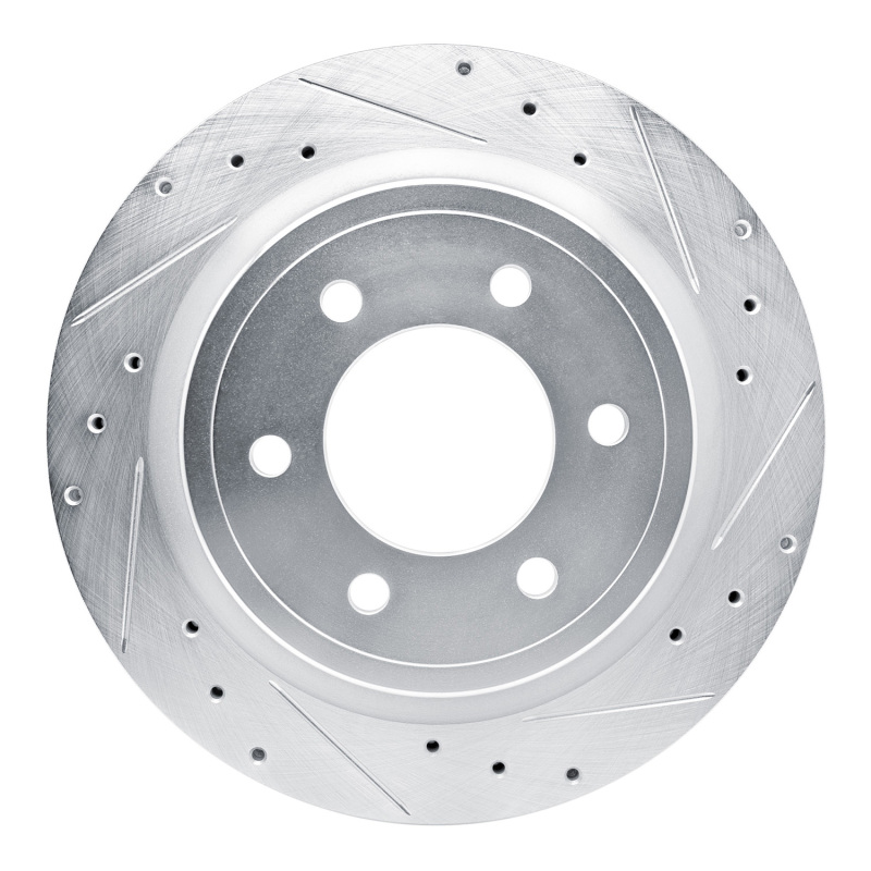Picture of RNC Brake Rotor - Drill & Slot - R1 21-25 Ford F-150 4WD Rear Right Drilled & Slotted Silver Brake Rotor rnc631-54289R