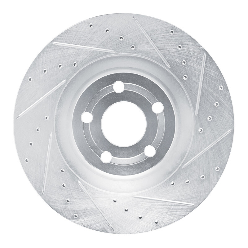 Picture of RNC Brake Rotor - Drill & Slot - R1 22-25 Ford Maverick Front Right Drilled & Slotted Silver Brake Rotor rnc631-54296R