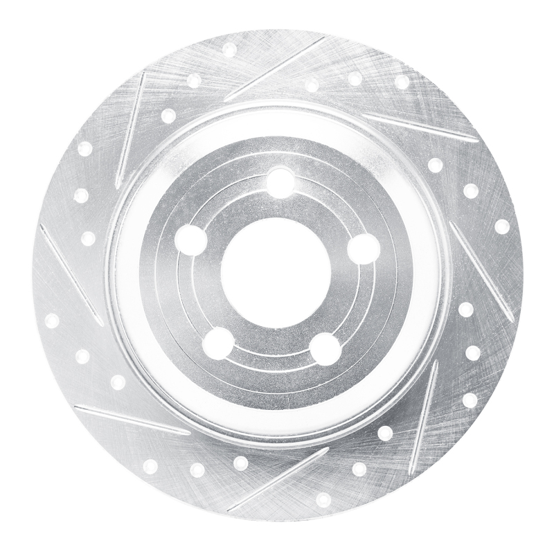 Picture of RNC Brake Rotor - Drill & Slot - R1 22-25 Ford Maverick Rear Left Drilled & Slotted Silver Brake Rotor rnc631-54297L