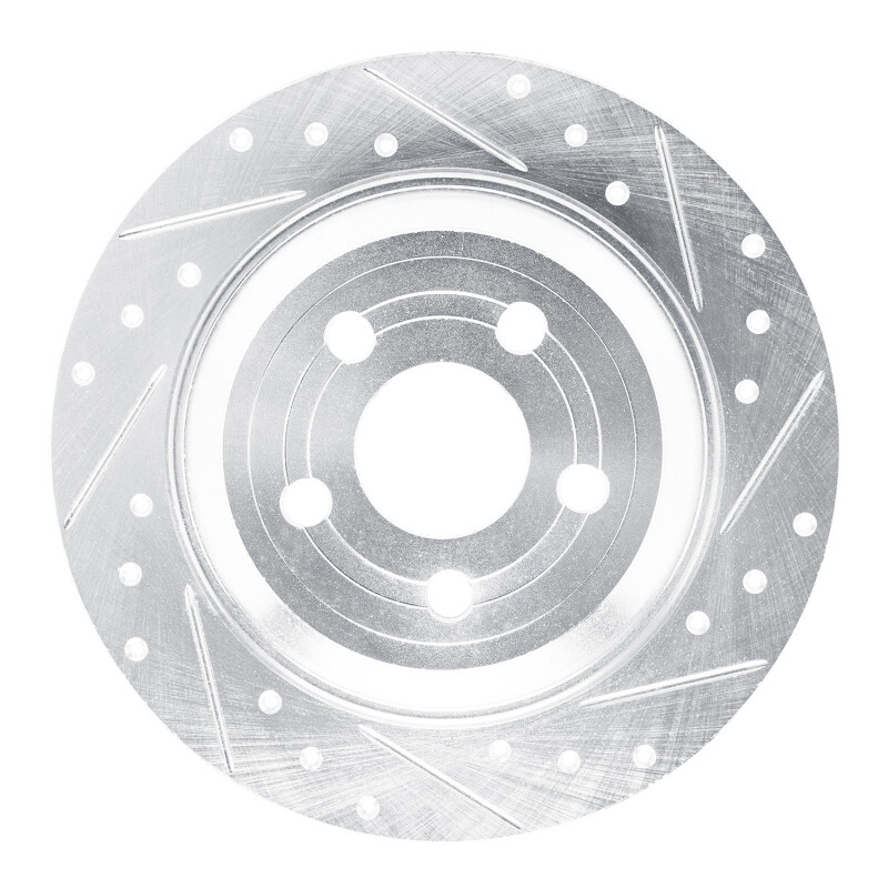Picture of RNC Brake Rotor - Drill & Slot - R1 22-25 Ford Maverick Rear Right Drilled & Slotted Silver Brake Rotor rnc631-54297R