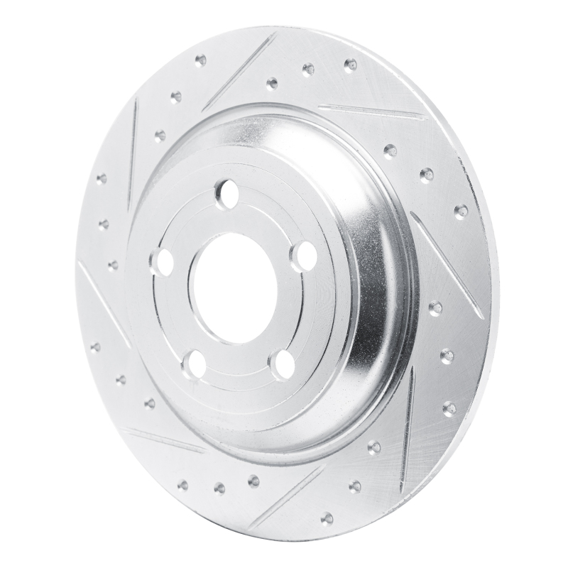 Picture of RNC Brake Rotor - Drill & Slot - R1 22-25 Ford Maverick Rear Left Drilled & Slotted Silver Brake Rotor rnc631-54297L