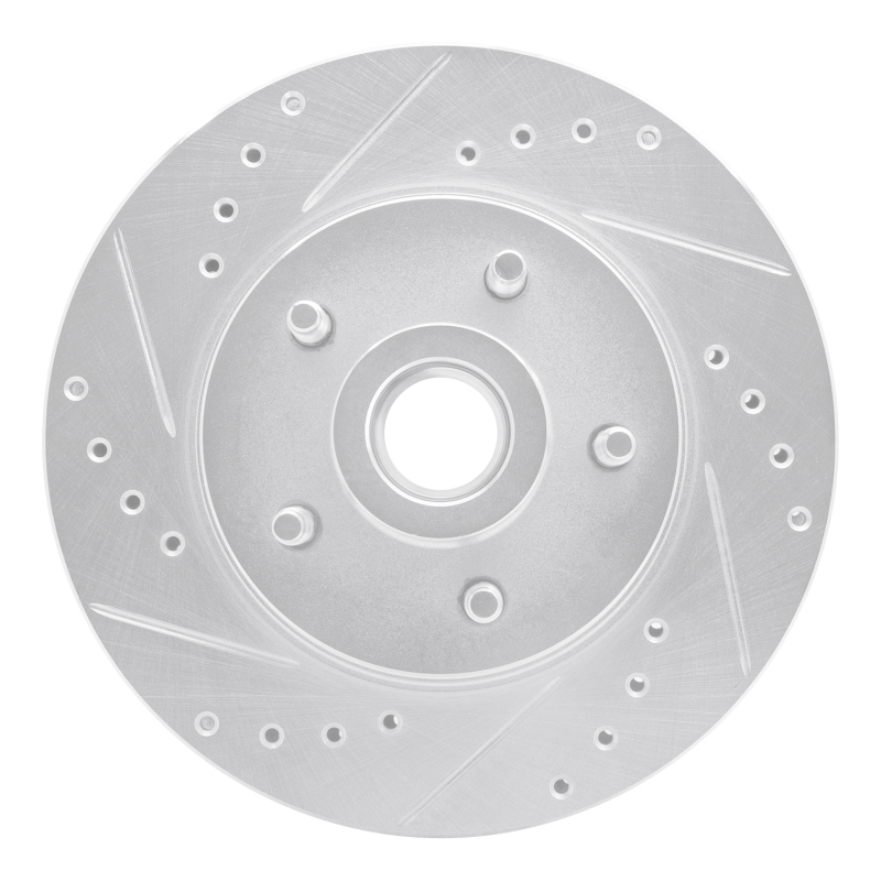 Picture of RNC Brake Rotor - Drill & Slot - R1 84-87 Lincoln Mark VII Front Left Drilled & Slotted Silver Brake Rotor rnc631-55001L