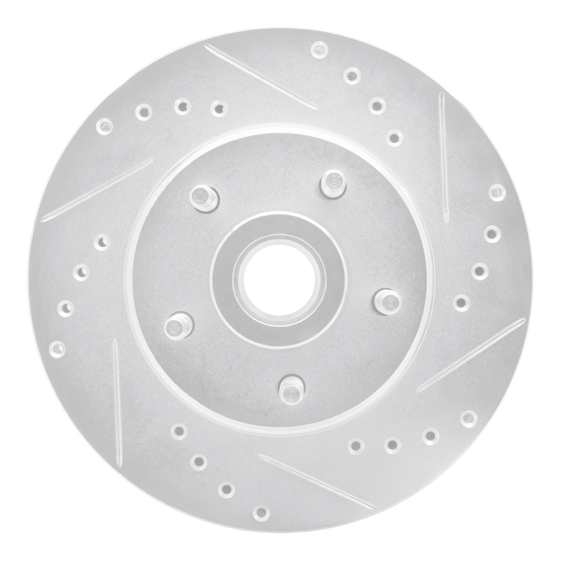 Picture of RNC Brake Rotor - Drill & Slot - R1 87-92 Lincoln Mark VII Front Right Drilled & Slotted Silver Brake Rotor rnc631-55000R