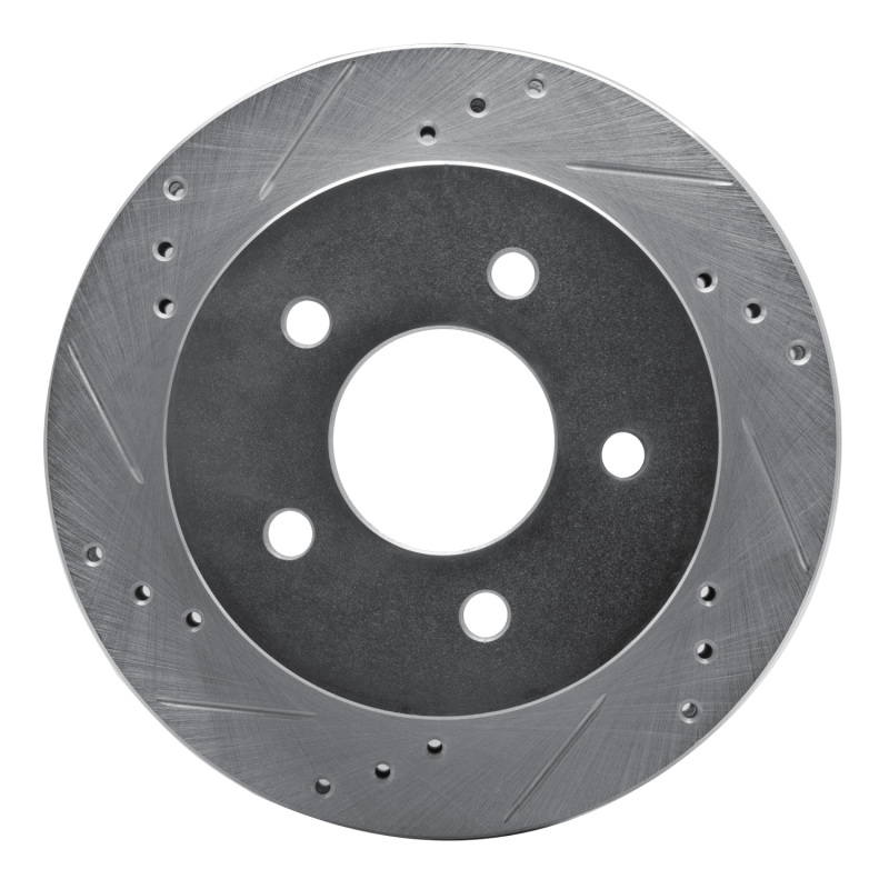 Picture of RNC Brake Rotor - Drill & Slot - R1 91-92 Lincoln Mark VII Rear Left Drilled & Slotted Silver Brake Rotor rnc631-55002L