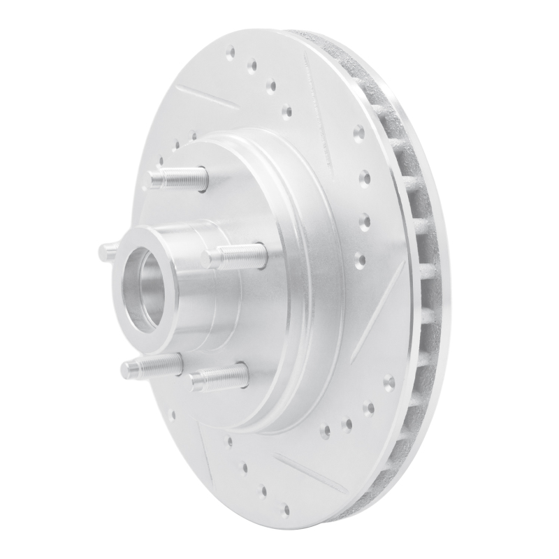 Picture of RNC Brake Rotor - Drill & Slot - R1 87-92 Lincoln Mark VII Front Right Drilled & Slotted Silver Brake Rotor rnc631-55000R