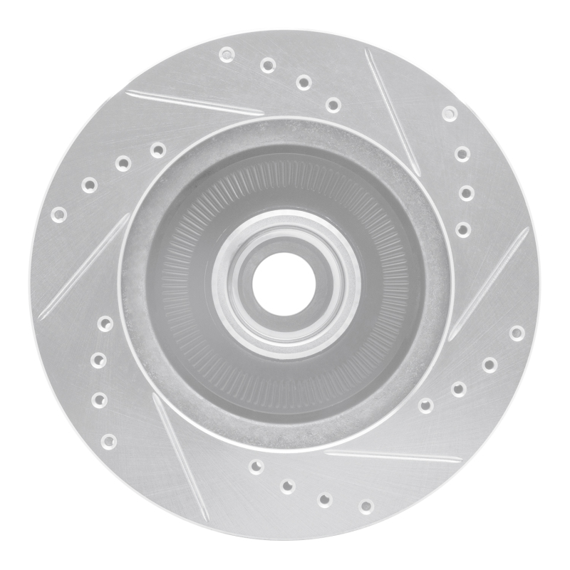 Picture of RNC Brake Rotor - Drill & Slot - R1 84-87 Lincoln Mark VII Front Left Drilled & Slotted Silver Brake Rotor rnc631-55001L