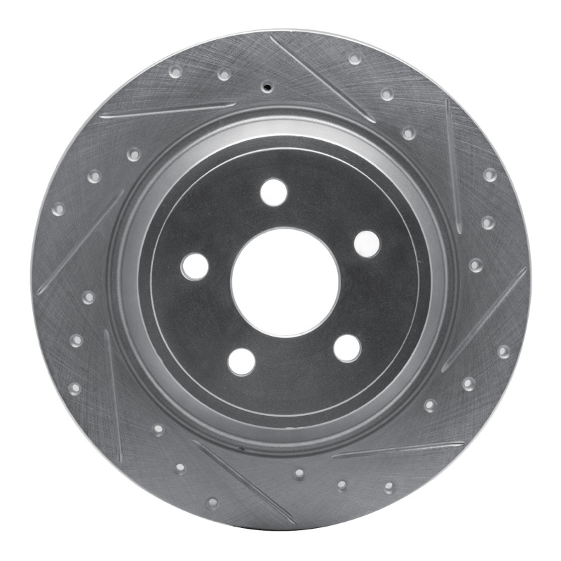 Picture of RNC Brake Rotor - Drill & Slot - R1 15-24 Ford Fusion Rear Right Drilled & Slotted Silver Brake Rotor rnc631-55005R