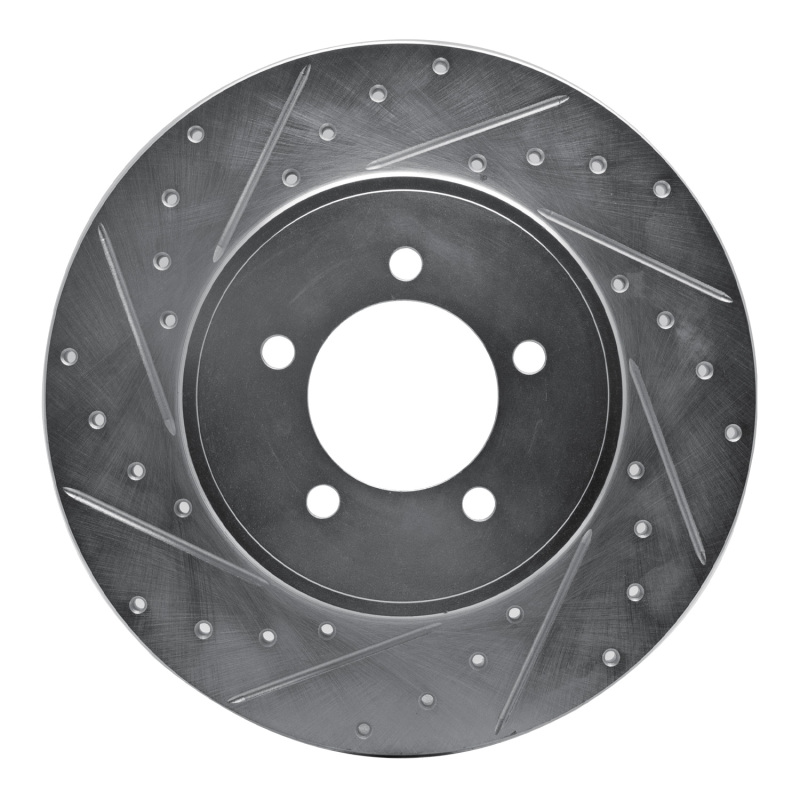 Picture of RNC Brake Rotor - Drill & Slot - R1 03-05 Lincoln AVIATOR Rear Left Drilled & Slotted Silver Brake Rotor rnc631-55008L