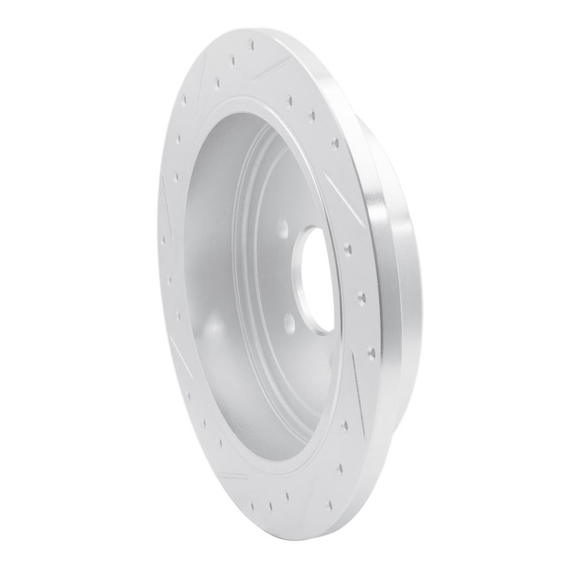 Picture of RNC Brake Rotor - Drill & Slot - R1 03-11 Lincoln Town Car Rear Right Drilled & Slotted Silver Brake Rotor rnc631-55004R