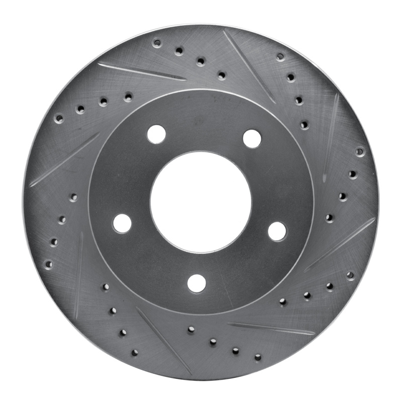 Picture of RNC Brake Rotor - Drill & Slot - R1 75-79 Ford LTD Right Rear Drilled & Slotted Silver Brake Rotor rnc631-56006D