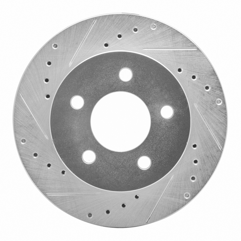 Picture of RNC Brake Rotor - Drill & Slot - R1 91-94 Ford Crown Victoria Front Left Drilled & Slotted Silver Brake Rotor rnc631-56009L