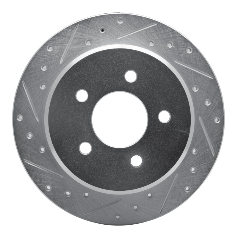 Picture of RNC Brake Rotor - Drill & Slot - R1 91-95 Ford Crown Victoria Rear Left Drilled & Slotted Silver Brake Rotor rnc631-56010L