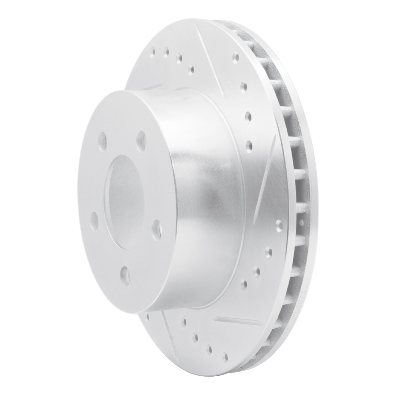 Picture of RNC Brake Rotor - Drill & Slot - R1 91-94 Ford Crown Victoria Front Right Drilled & Slotted Silver Brake Rotor rnc631-56009R