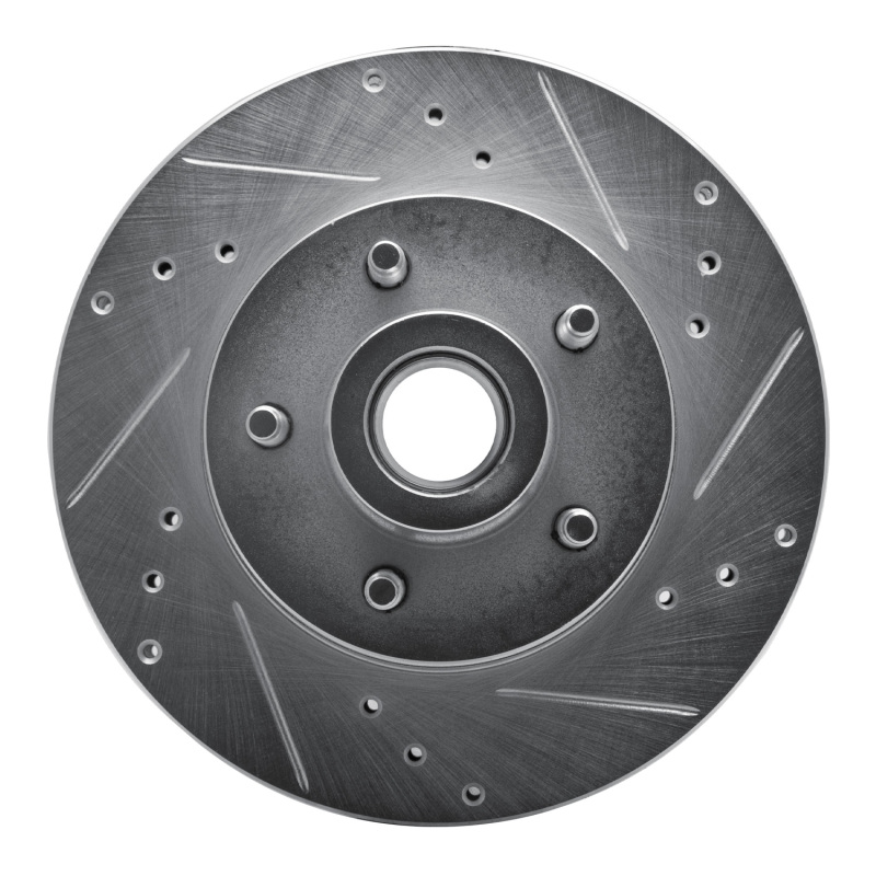 Picture of RNC Brake Rotor - Drill & Slot - R1 90-91 Ford LTD Crown Victoria Front Left Drilled & Slotted Silver Brake Rotor rnc631-56011L