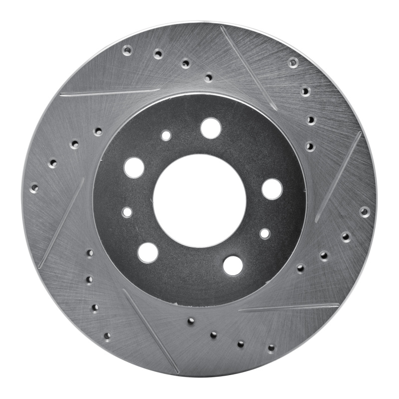 Picture of RNC Brake Rotor - Drill & Slot - R1 95-97 Ford Crown Victoria Front Left Drilled & Slotted Silver Brake Rotor rnc631-56012L