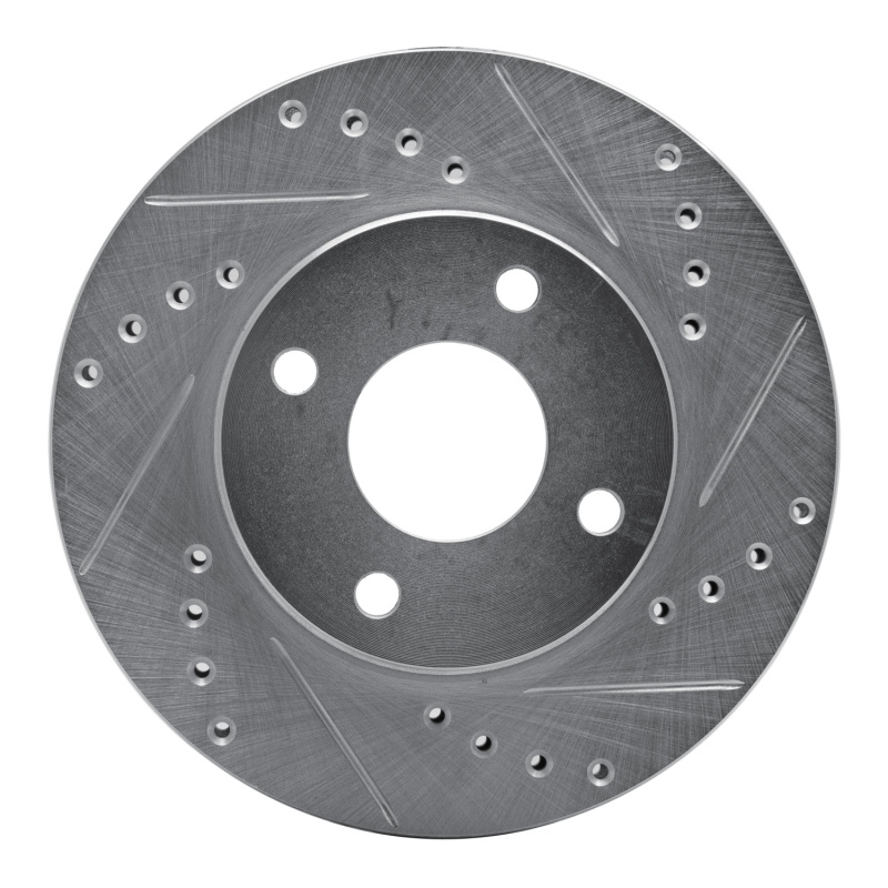 Picture of RNC Brake Rotor - Drill & Slot - R1 95-04 Ford CONTOUR Front Right Drilled & Slotted Silver Brake Rotor rnc631-56013R