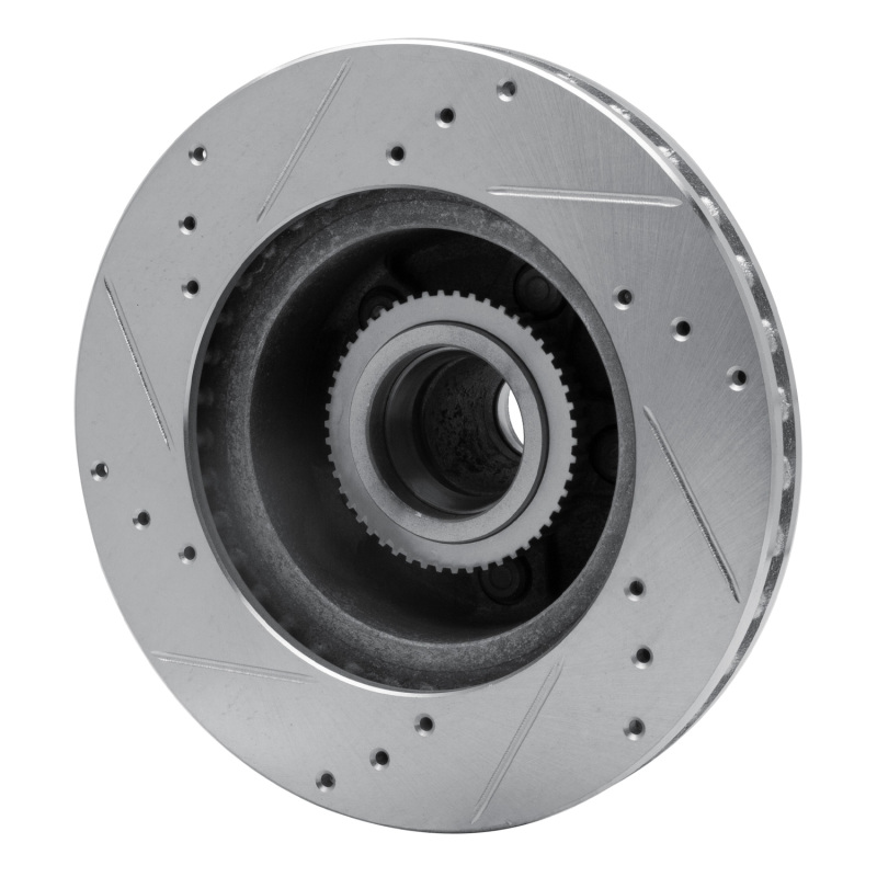 Picture of RNC Brake Rotor - Drill & Slot - R1 90-91 Ford LTD Crown Victoria Front Left Drilled & Slotted Silver Brake Rotor rnc631-56011L