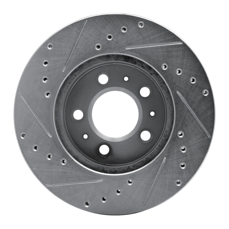 Picture of RNC Brake Rotor - Drill & Slot - R1 95-97 Ford Crown Victoria Front Left Drilled & Slotted Silver Brake Rotor rnc631-56012L