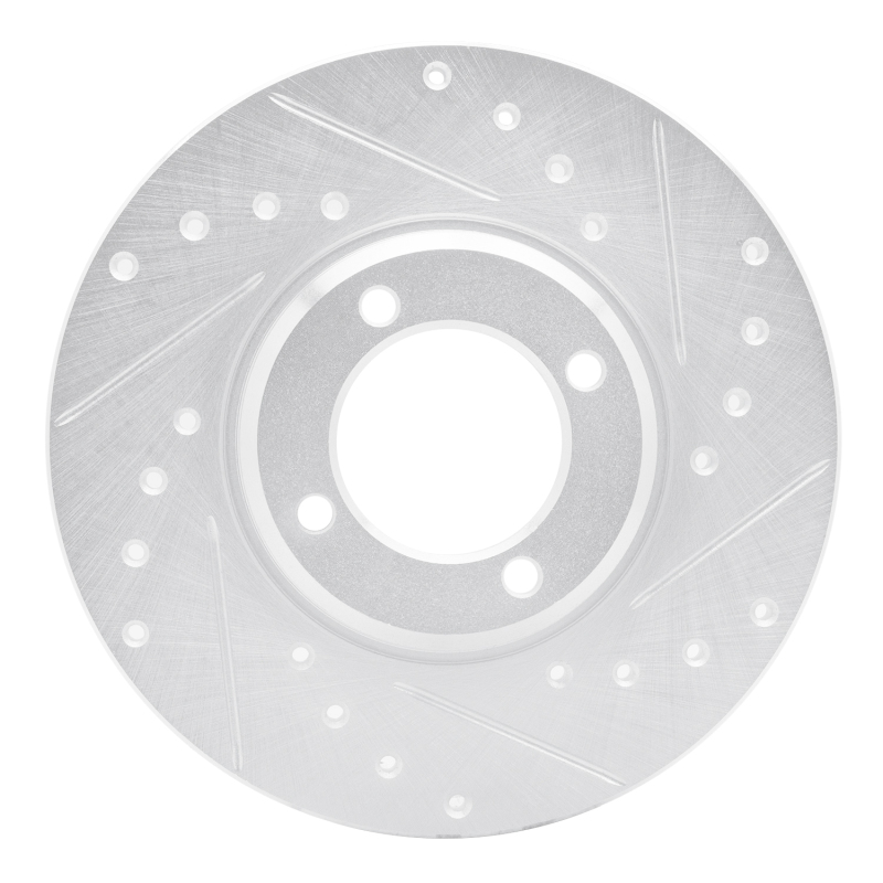 Picture of RNC Brake Rotor - Drill & Slot - R1 63-86 Ford Cortina Front Right Drilled & Slotted Silver Brake Rotor rnc631-56018R