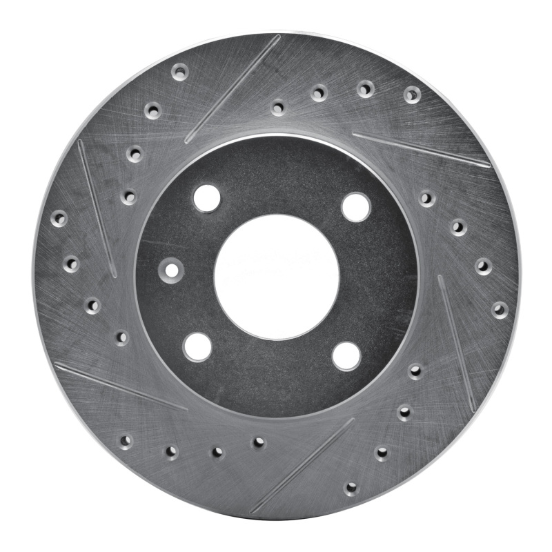 Picture of RNC Brake Rotor - Drill & Slot - R1 85-89 Merkur XR4TI Front Left Drilled & Slotted Silver Brake Rotor rnc631-57000L