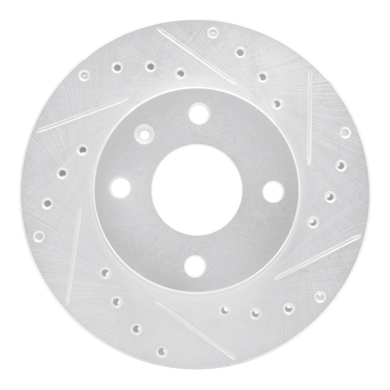 Picture of RNC Brake Rotor - Drill & Slot - R1 85-89 Merkur XR4TI Front Right Drilled & Slotted Silver Brake Rotor rnc631-57000R