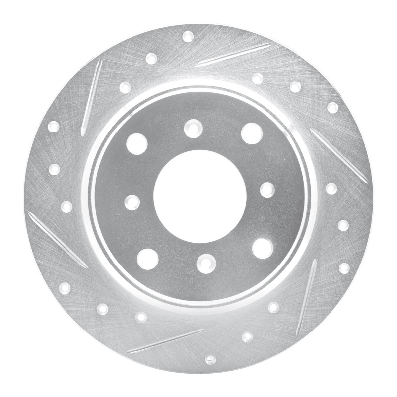 Picture of RNC Brake Rotor - Drill & Slot - R1 87-90 Acura Legend Rear Left Drilled & Slotted Silver Brake Rotor rnc631-58002L
