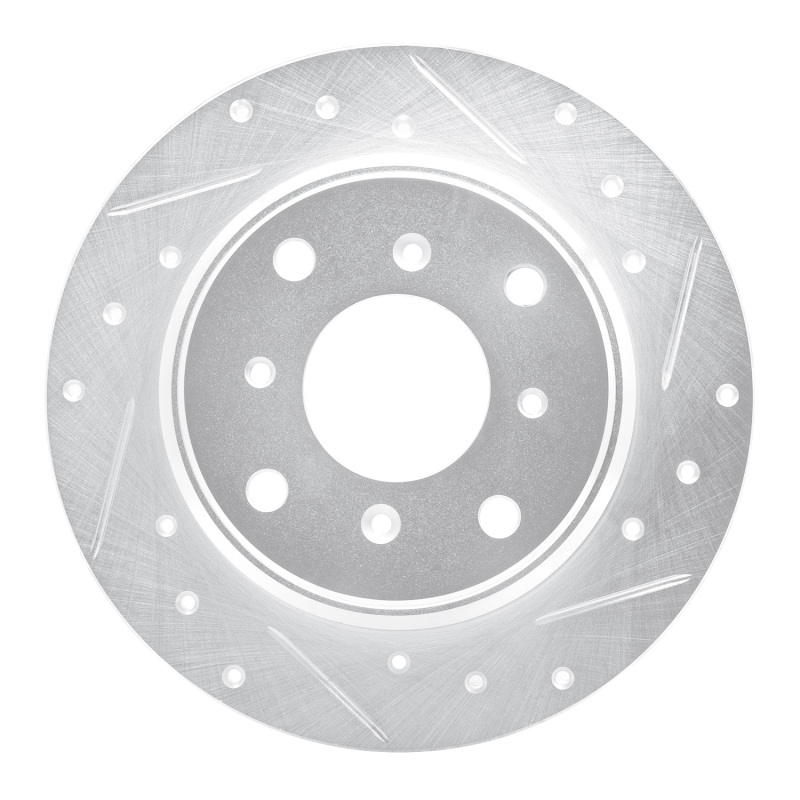 Picture of RNC Brake Rotor - Drill & Slot - R1 87-90 Acura Legend Rear Right Drilled & Slotted Silver Brake Rotor rnc631-58002R