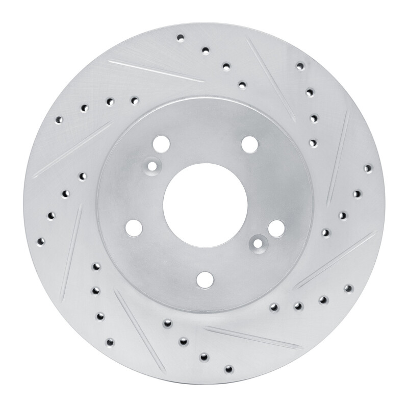 Picture of RNC Brake Rotor - Drill & Slot - R1 91-96 Acura NSX Rear Right Drilled & Slotted Silver Brake Rotor rnc631-58005R