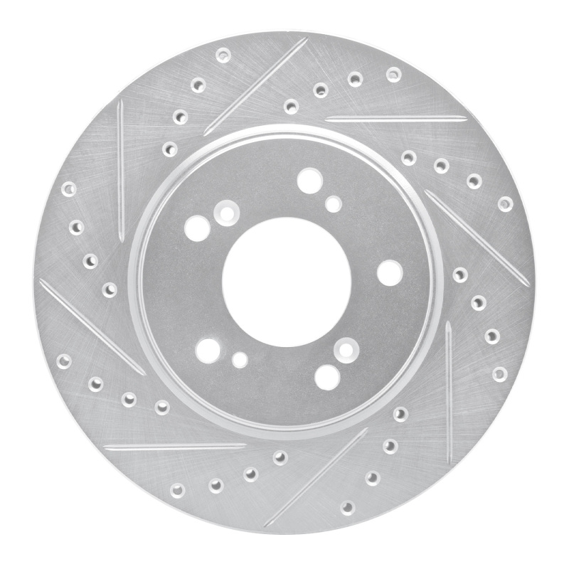 Picture of RNC Brake Rotor - Drill & Slot - R1 91-96 Acura NSX Front Left Drilled & Slotted Silver Brake Rotor rnc631-58004L