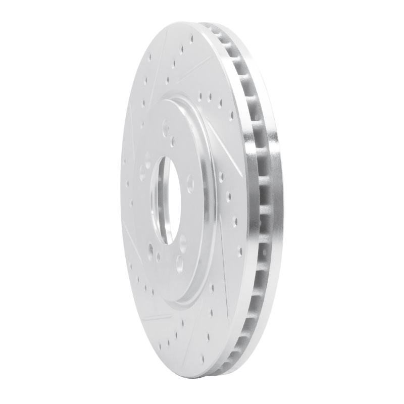 Picture of RNC Brake Rotor - Drill & Slot - R1 91-96 Acura NSX Front Left Drilled & Slotted Silver Brake Rotor rnc631-58004L