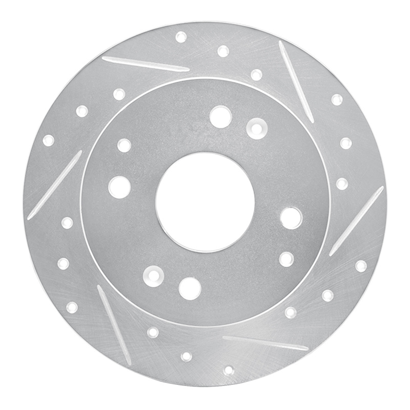 Picture of RNC Brake Rotor - Drill & Slot - R1 95-98 Acura TL Rear Right Drilled & Slotted Silver Brake Rotor rnc631-58009R