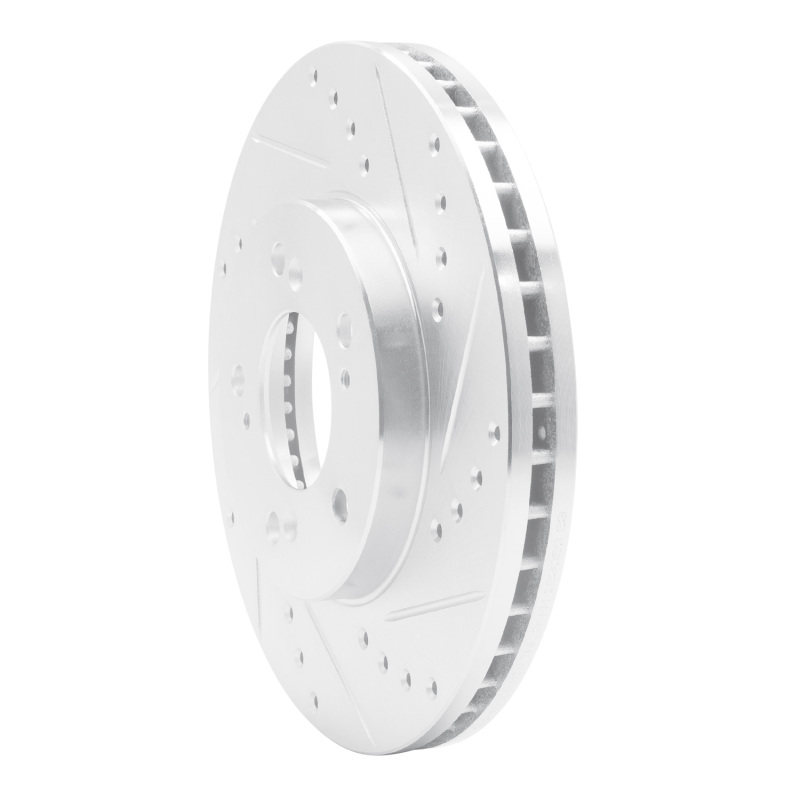 Picture of RNC Brake Rotor - Drill & Slot - R1 93-95 Acura Legend Front Right Drilled & Slotted Silver Brake Rotor rnc631-58008R