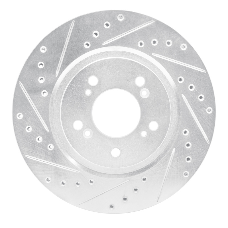 Picture of RNC Brake Rotor - Drill & Slot - R1 97-05 Acura NSX Front Left Drilled & Slotted Silver Brake Rotor rnc631-58011L