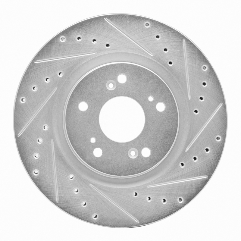 Picture of RNC Brake Rotor - Drill & Slot - R1 97-05 Acura NSX Rear Right Drilled & Slotted Silver Brake Rotor rnc631-58012R