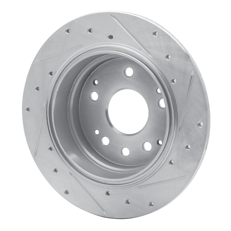 Picture of RNC Brake Rotor - Drill & Slot - R1 01-03 Acura CL Rear Left Drilled & Slotted Silver Brake Rotor rnc631-58017L